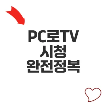 PC로TV보기 가능할까 IPTV 접속 방법 분석